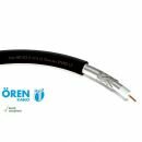 Meterware SAT + BK Hochleistungs- Kabel für den Außeneinsatz - Ören HD 103 (1,0/4,6) PE schwarz, UV-stabil