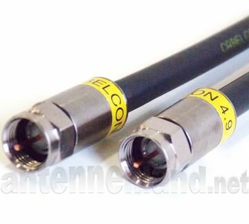 30 cm Cabelcon FM - FM Jumperkabel Patchkabel, schwarz 3fach geschirmtes Kabel, wasserfest, konform mit EN 60966-2-6 Klasse A