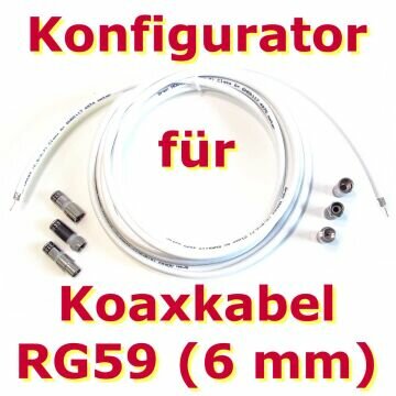 Anfertigung Ihres Anschlusskabels aus RG59 (6 mm) SAT +...