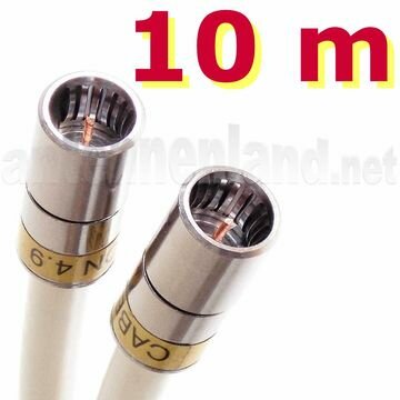 10 m F-Quick-Kabelmodem- u. SAT-Receiver-Anschlusskabel...