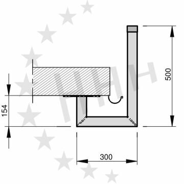 Spezialhalterung für Balkone und Flachdächer...