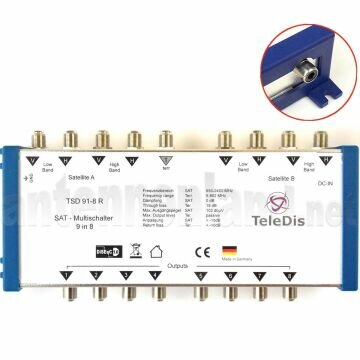 TeleDis TSD 91-8 R - Multischalter 2 Satelliten an 8...