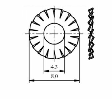 Fächerscheibe DIN 6798 Form A, Federstahl, verzinkt...