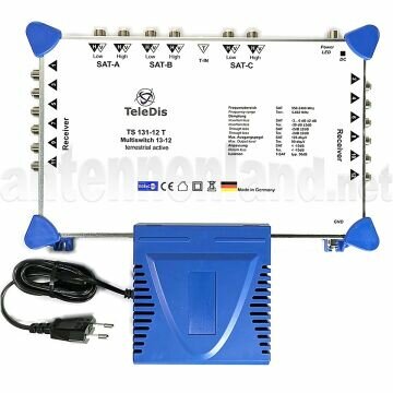 TeleDis TS 131-12 T - Multischalter 3 Satelliten an 12...