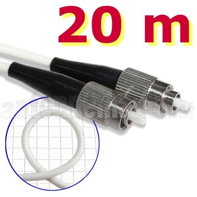 20 m Optisches Kabel FC/PC - LWL- (Glasfaser-) Kabel, metallfrei, Single Mode gelb