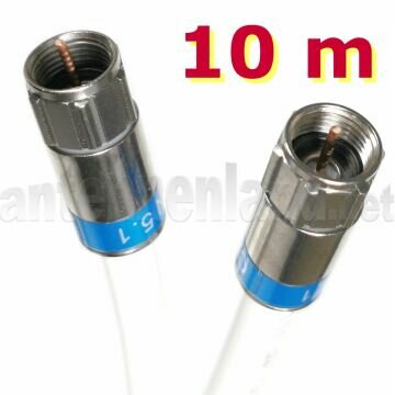 10 m Kabelmodem- u. SAT Receiver-Anschlusskabel mit...