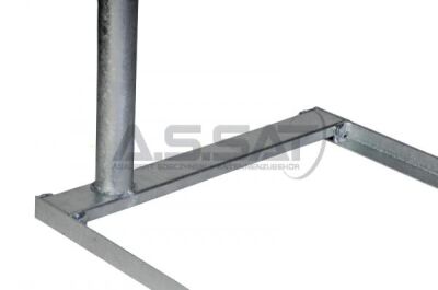 Stahl Balkonständer Variante 4, Rohr Ø 48 mm, 100 mm hoch für Platte 50x50 cm
